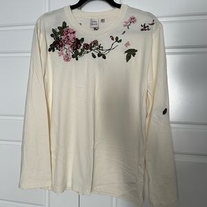 Little Moon embroidered long sleeve shirt